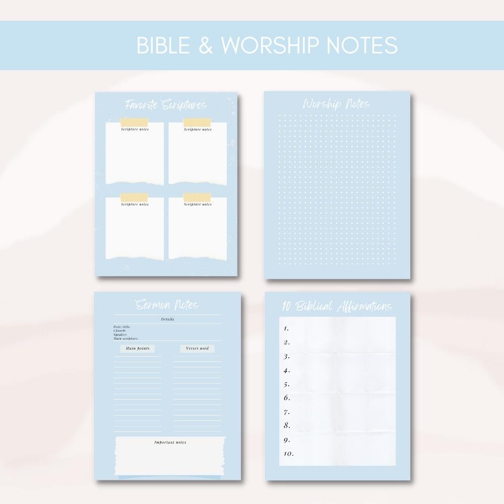 Prayer Printable Journal - Blue