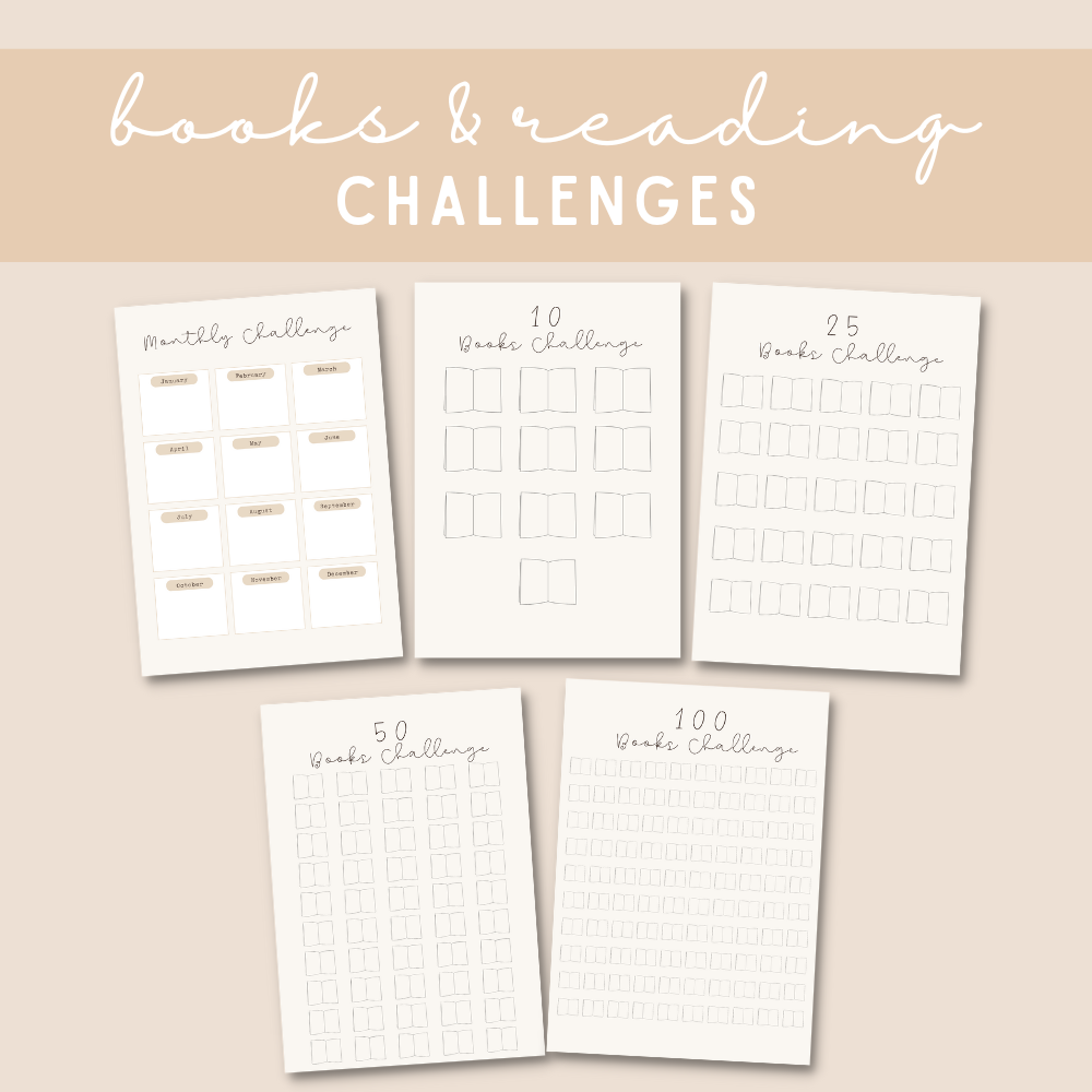 Reading Printable Planner - Beige