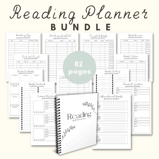 Reading Printable Journal - Black & White
