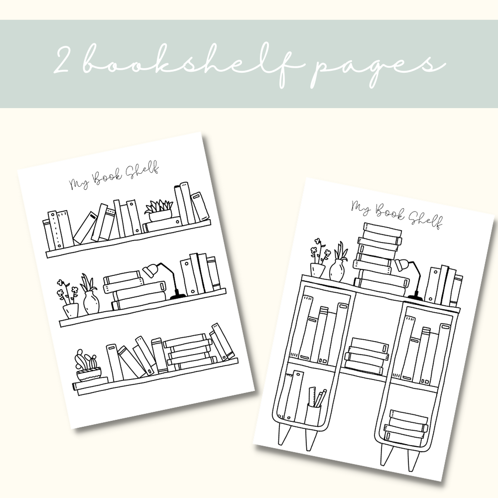 Reading Printable Journal - Black & White