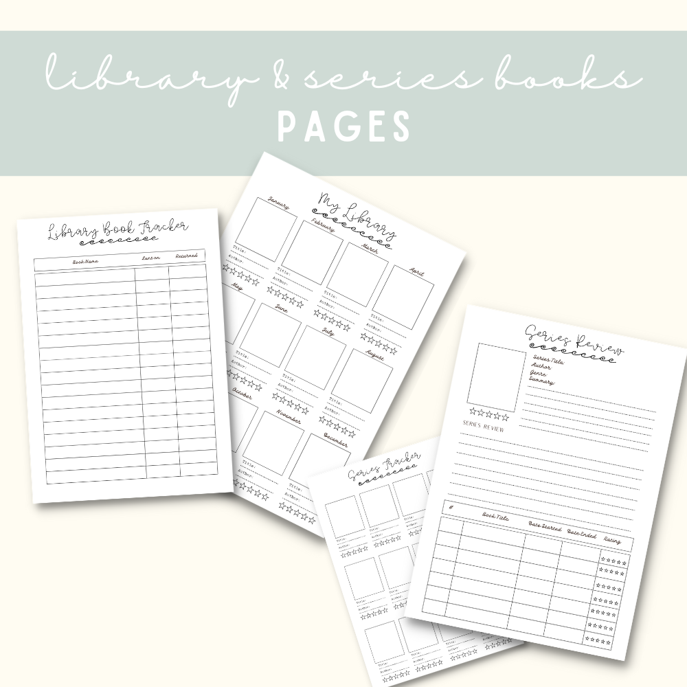 Reading Printable Journal - Black & White