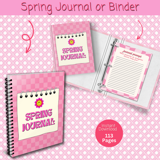 Spring Printable Journal - Pink Girl Power