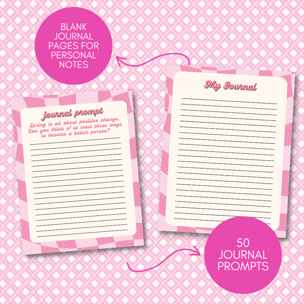 Spring Printable Journal - Pink Girl Power