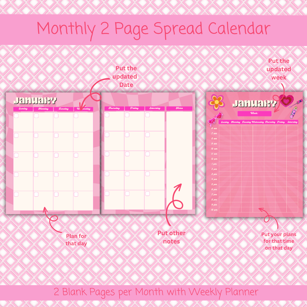 Spring Printable Journal - Pink Girl Power