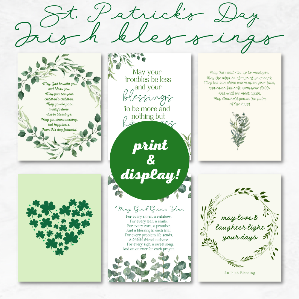 St. Patrick's Day Decorations and Game Printable Bundle