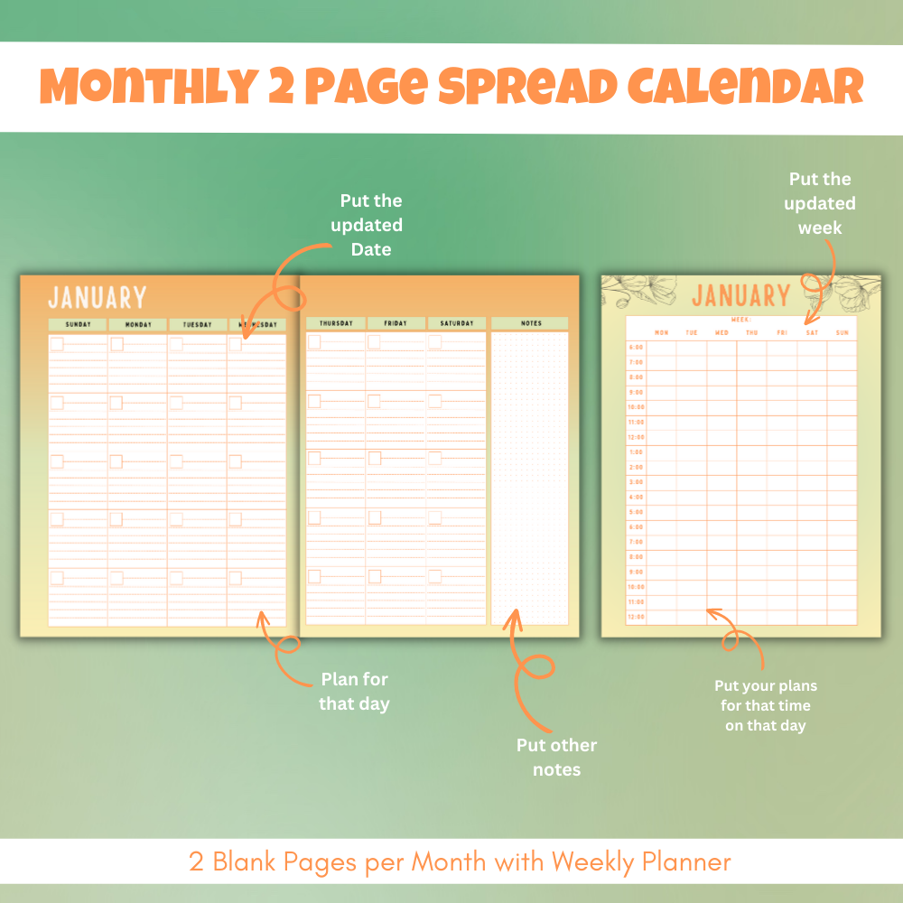 Student Printable Planner - Orange