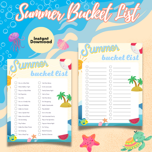 Summer Printable Bucket List