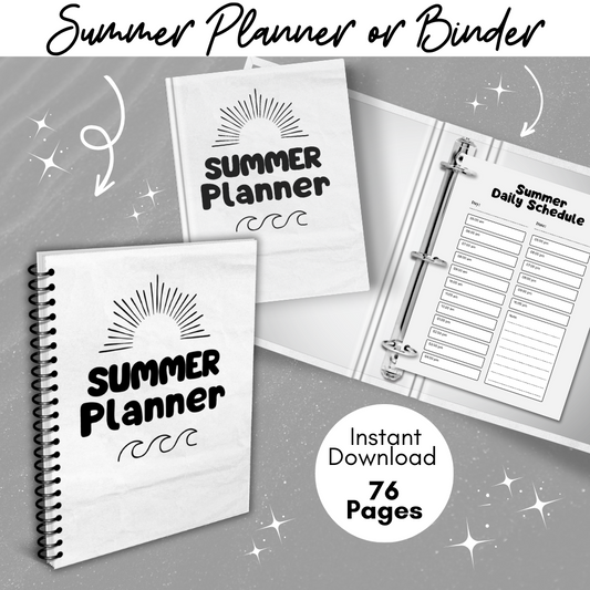 Summer Planner - Black & White