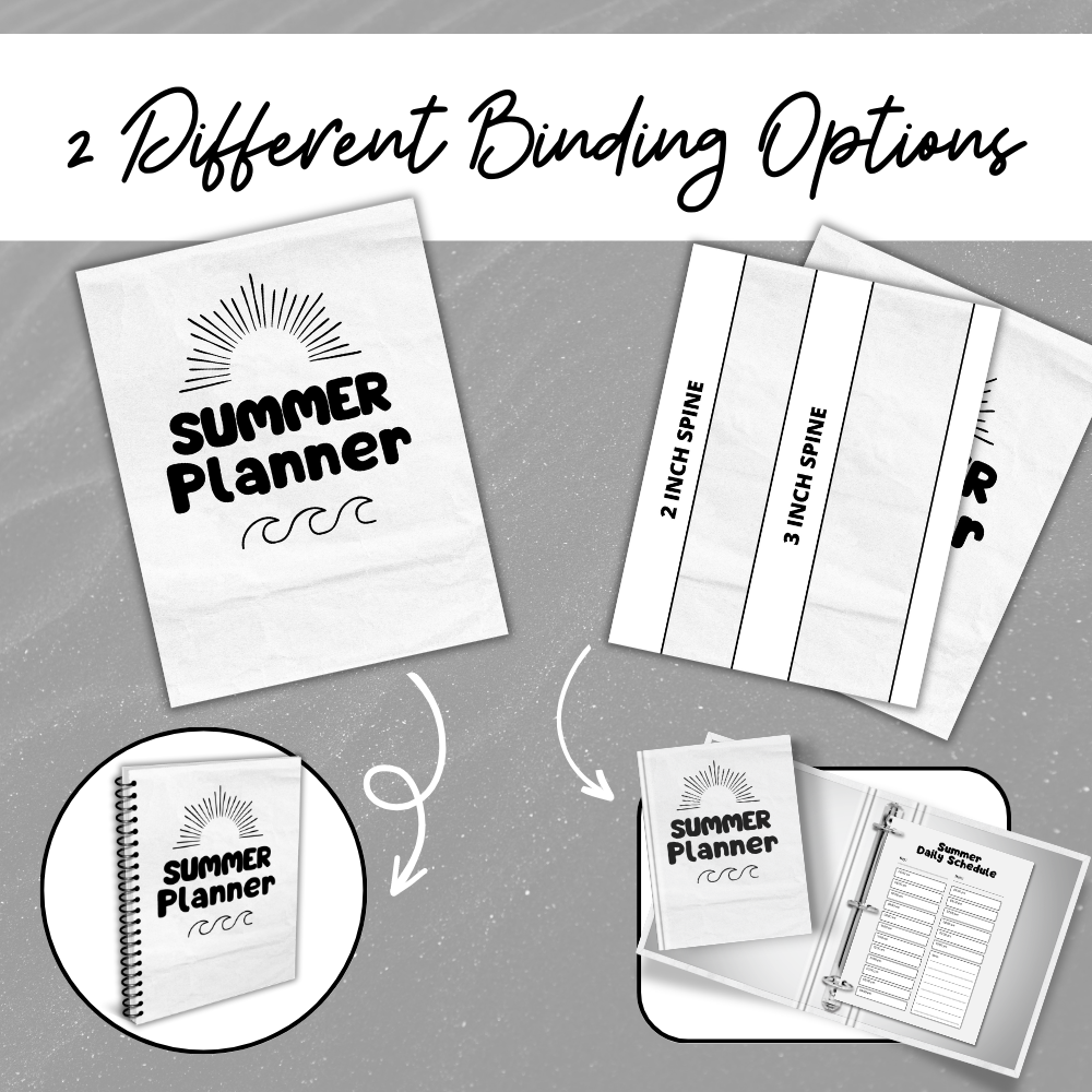 Summer Planner - Black & White
