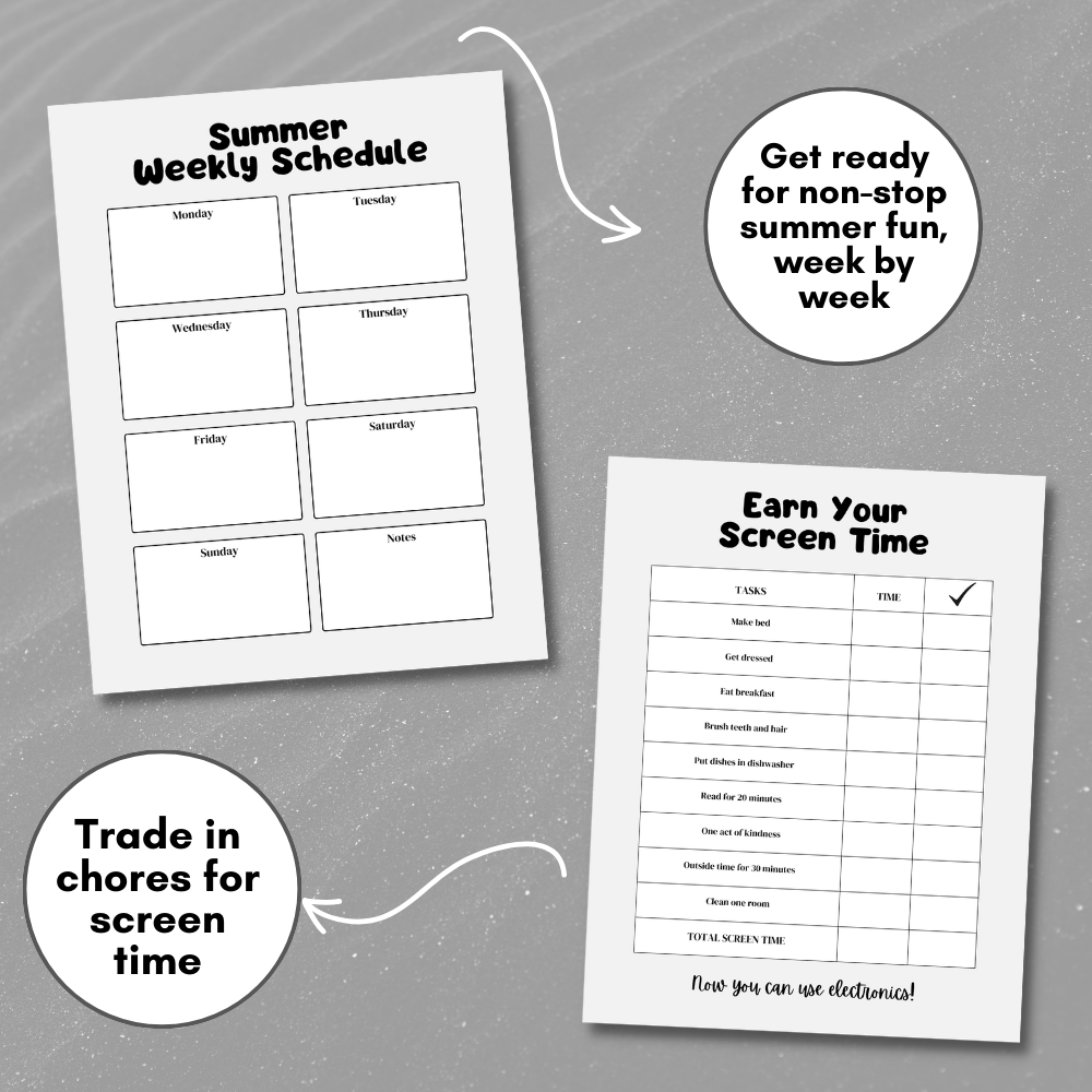 Summer Planner - Black & White