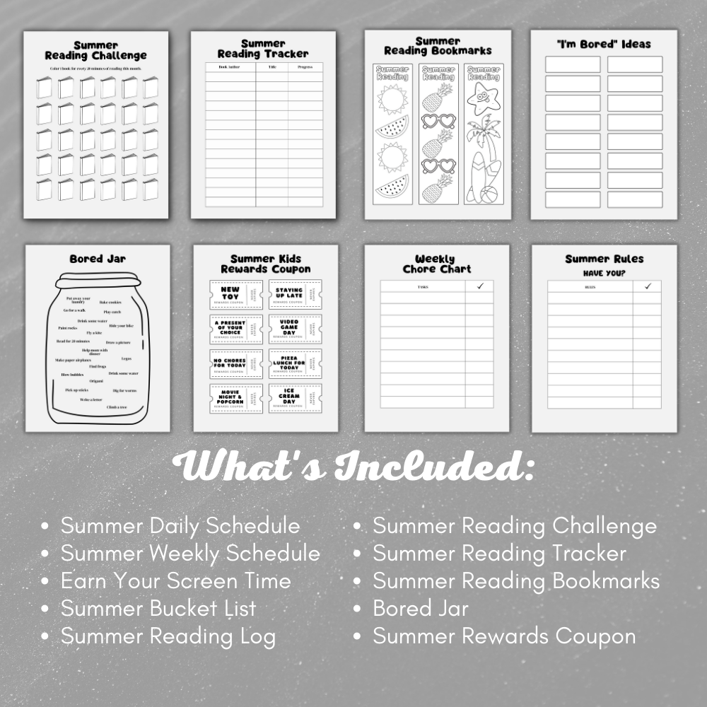 Summer Planner - Black & White