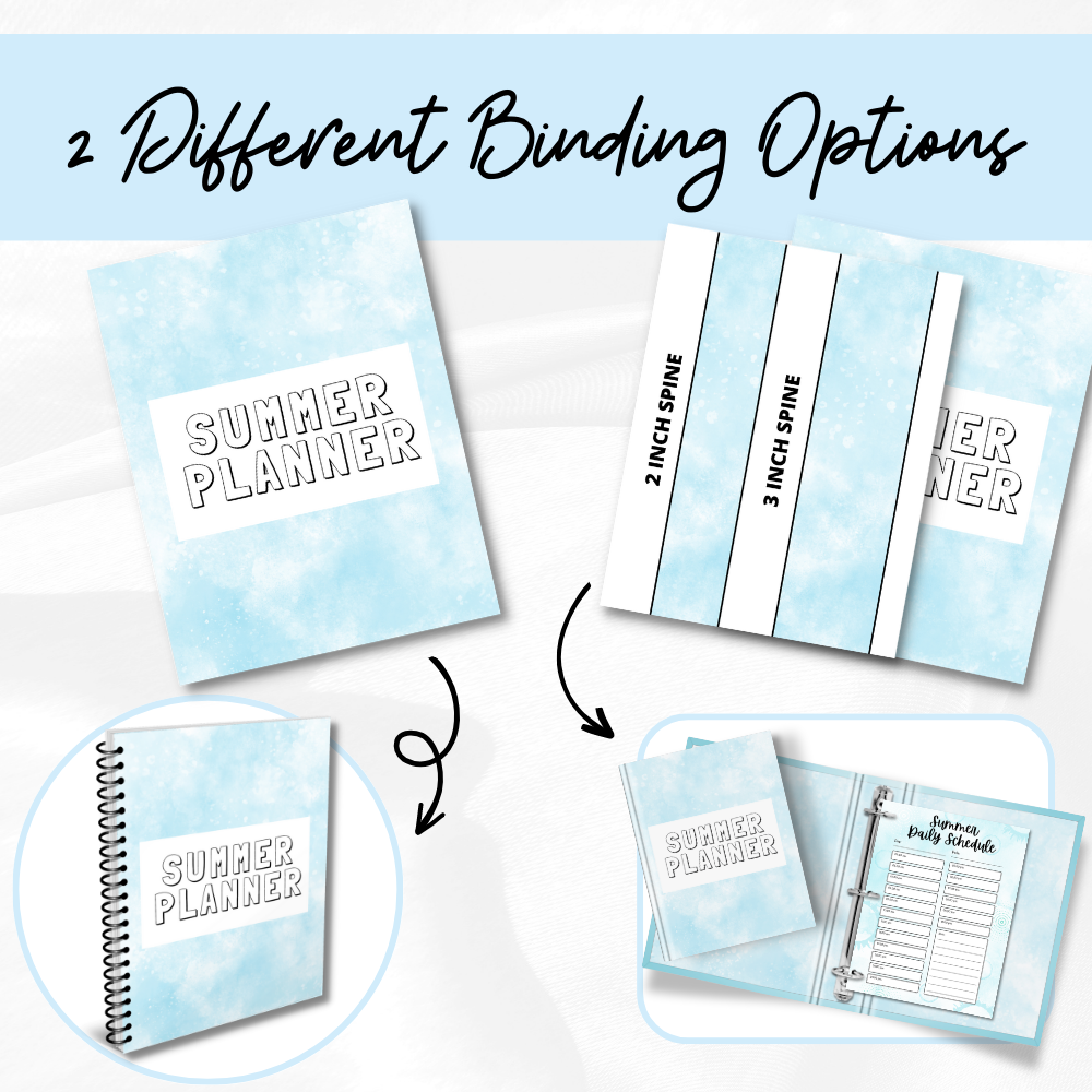 Summer Printable Planner - Blue