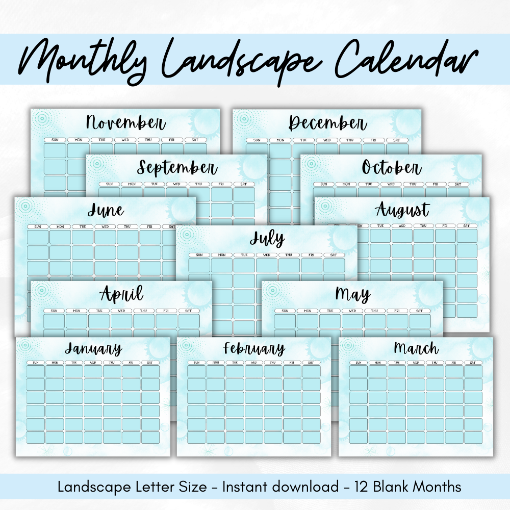 Summer Printable Planner - Blue