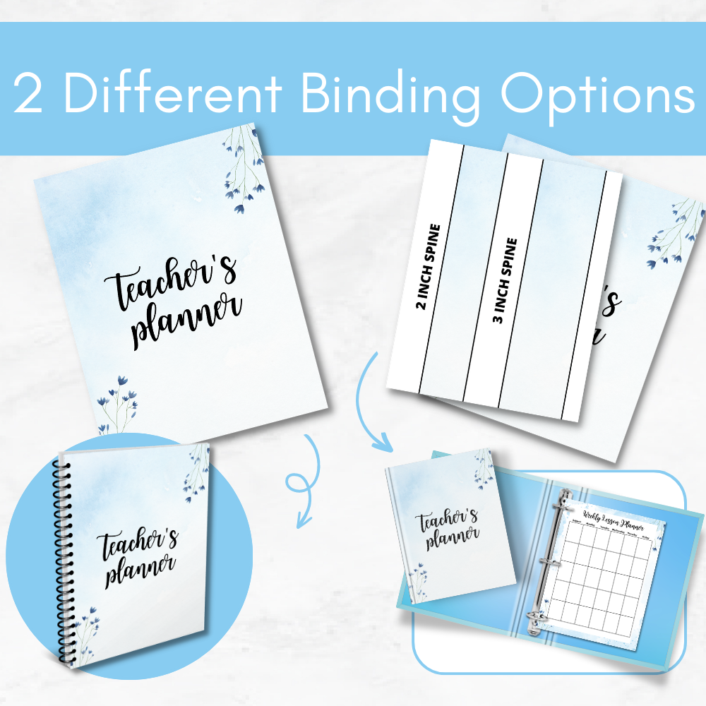 Teacher Printable Planner - Blue