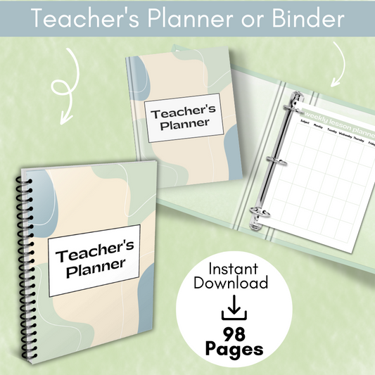 Teacher Printable Planner - Pastel