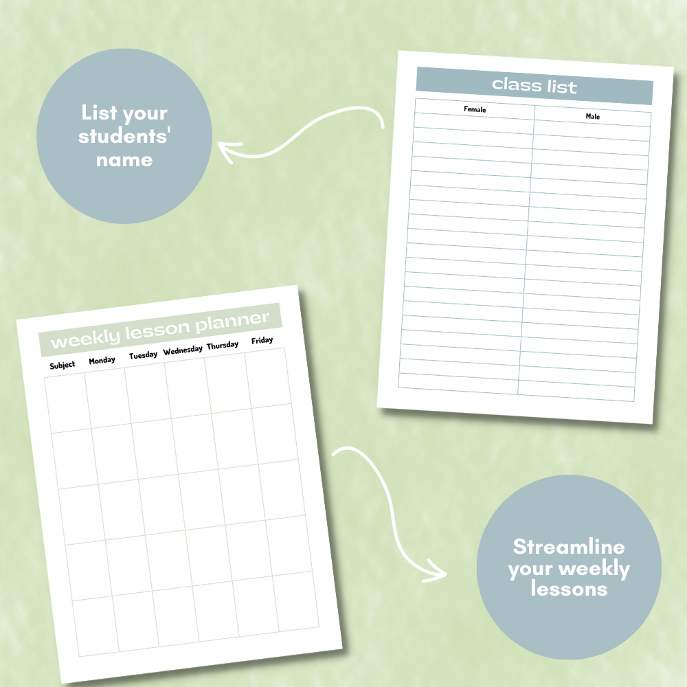 Teacher Printable Planner - Pastel