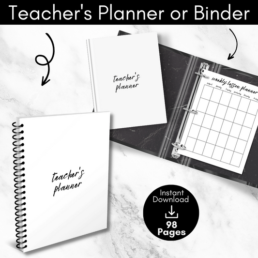 Teacher Printable Planner - Simple
