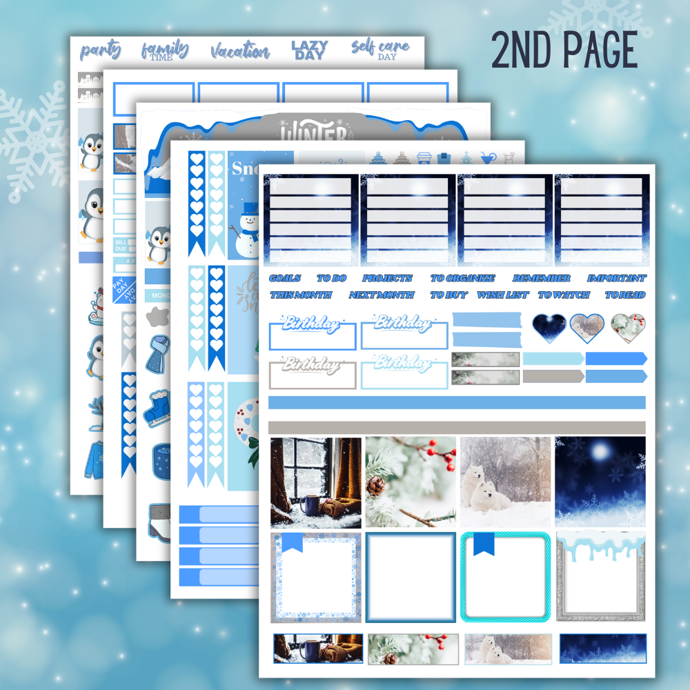 Winter Printable Planner Stickers