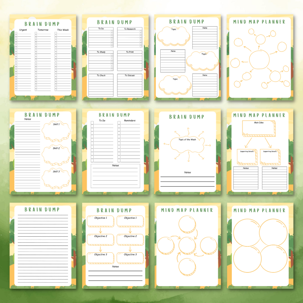 Brain Dump Printable Journal - Tree