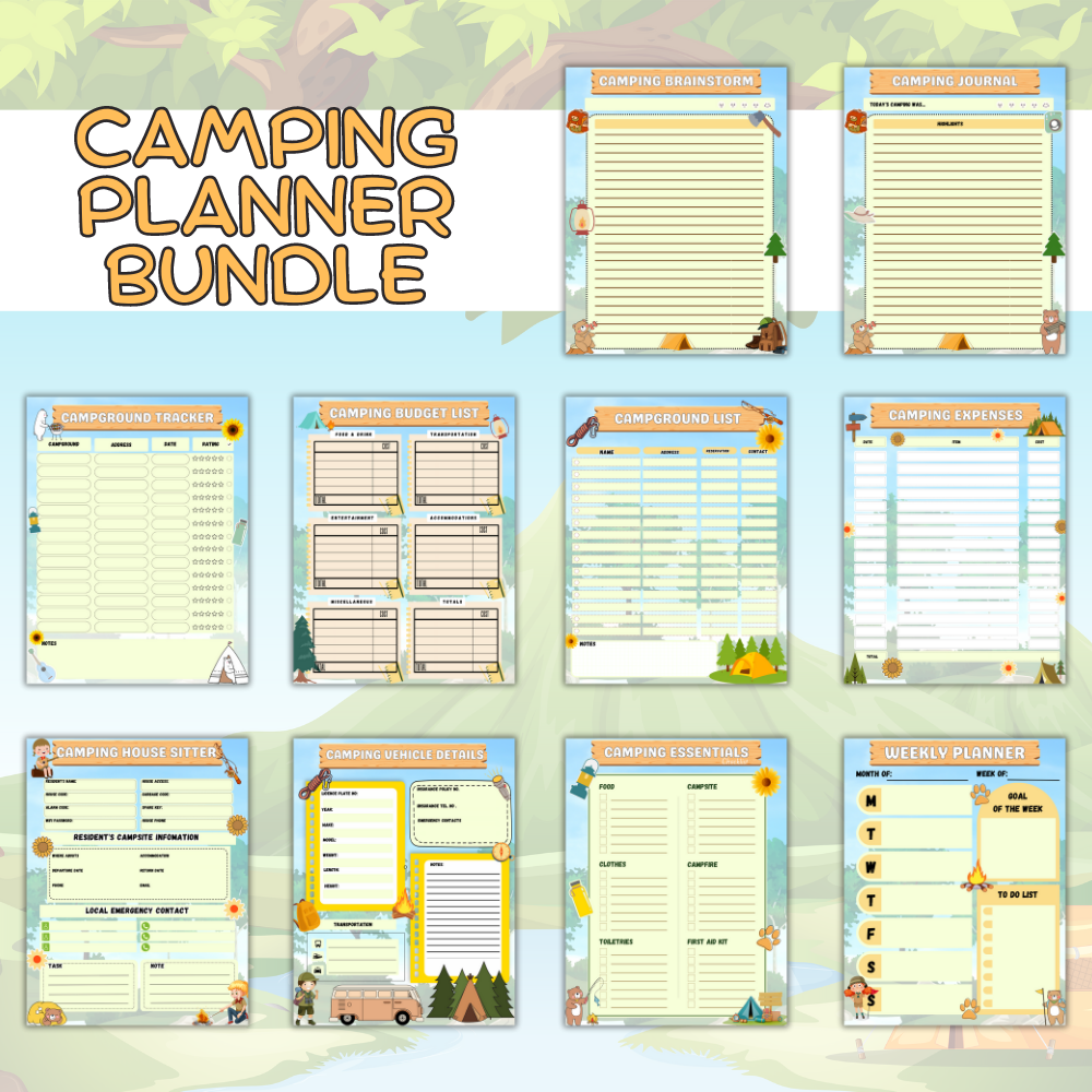 Camping Printable Planner