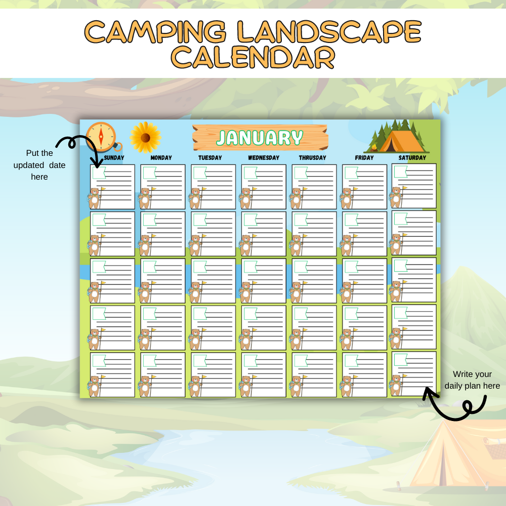 Camping Printable Planner
