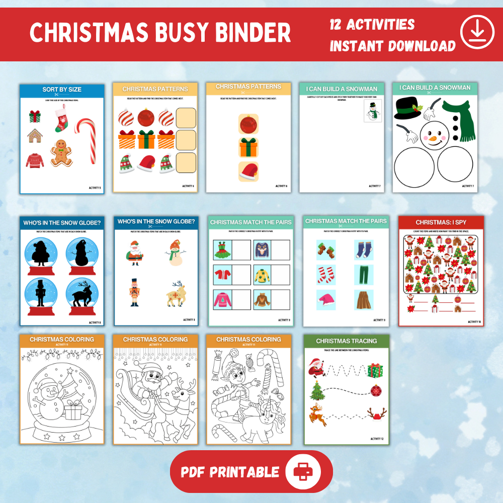 Christmas Printable Busy Binder