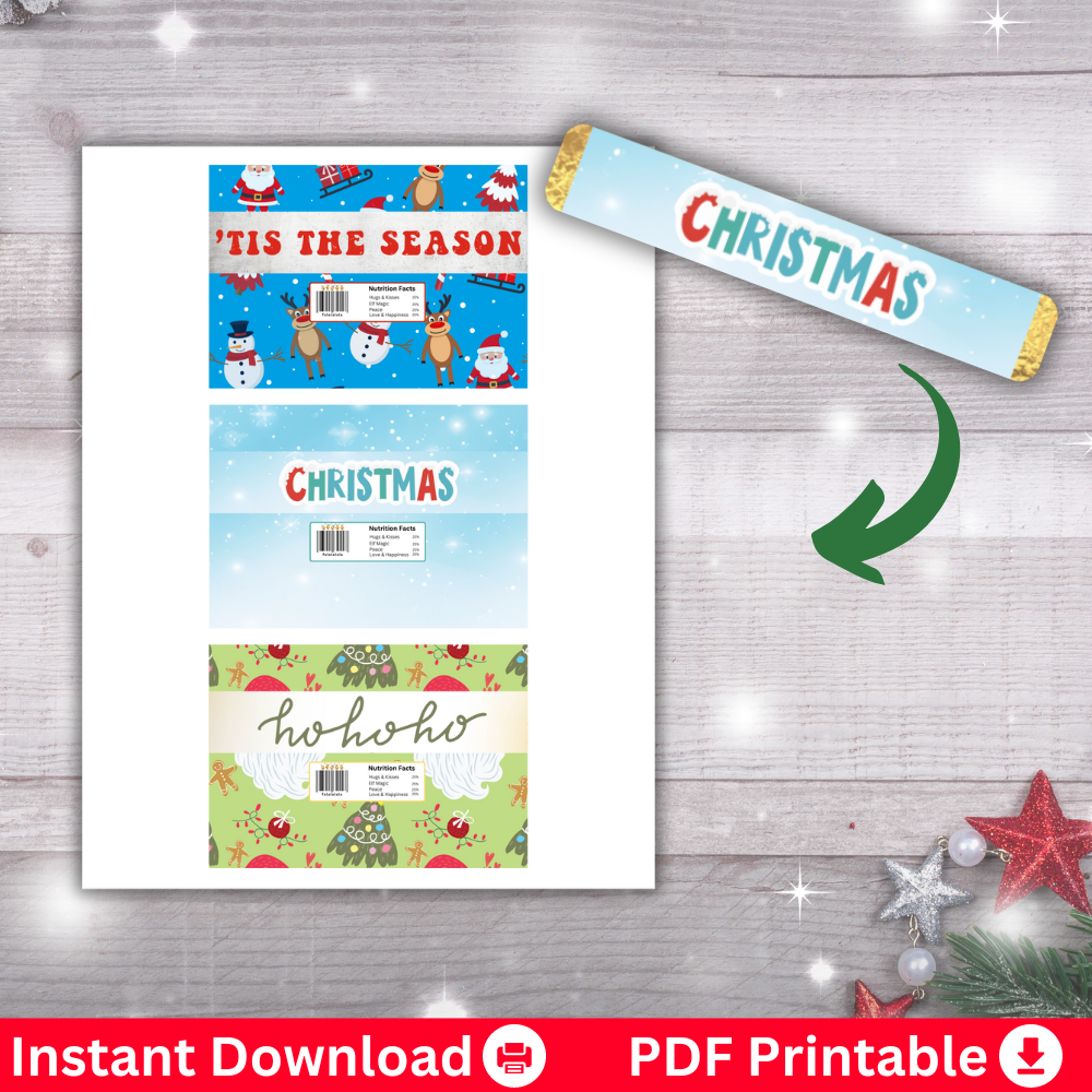 Christmas Printable Candy Wrappers