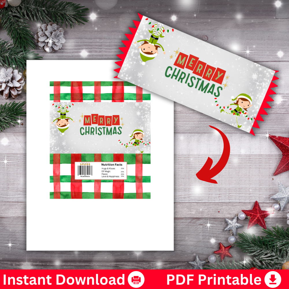 Christmas Printable Candy Wrappers