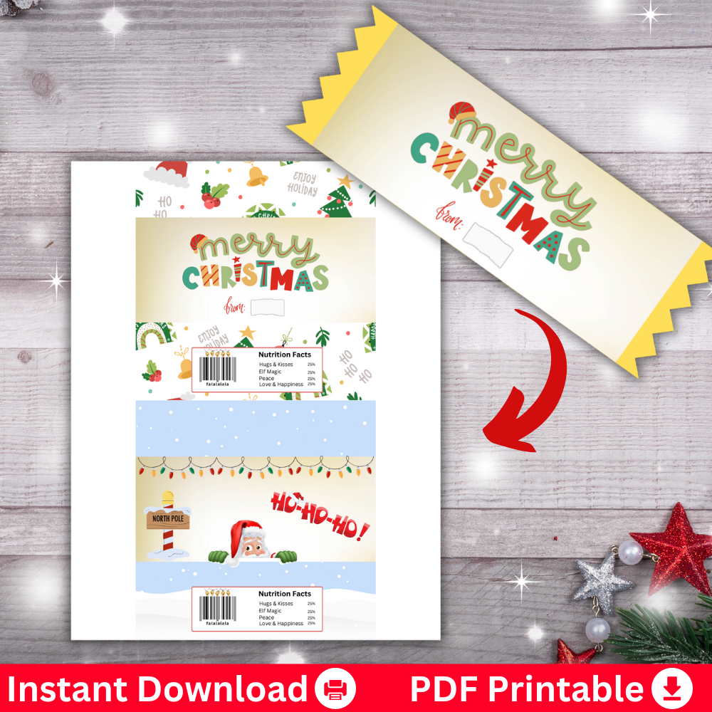 Christmas Printable Candy Wrappers