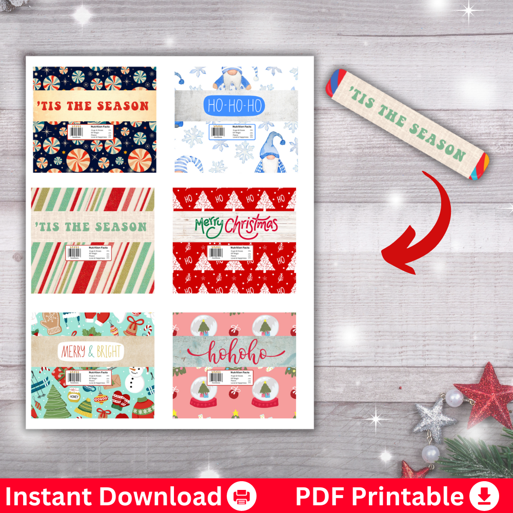 Christmas Printable Candy Wrappers