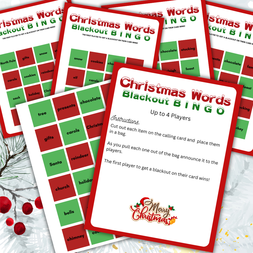 Christmas Printable Games Bundle