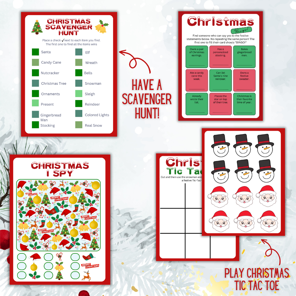 Christmas Printable Games Bundle