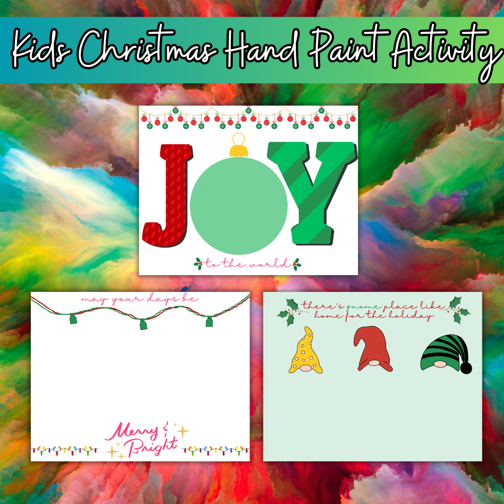 Christmas Printable Kids Hand Paint Activities