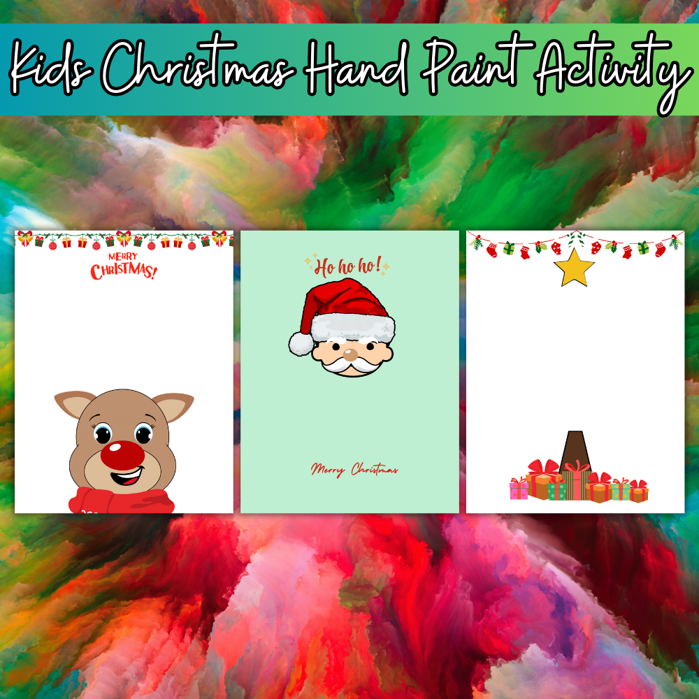 Christmas Printable Kids Hand Paint Activities