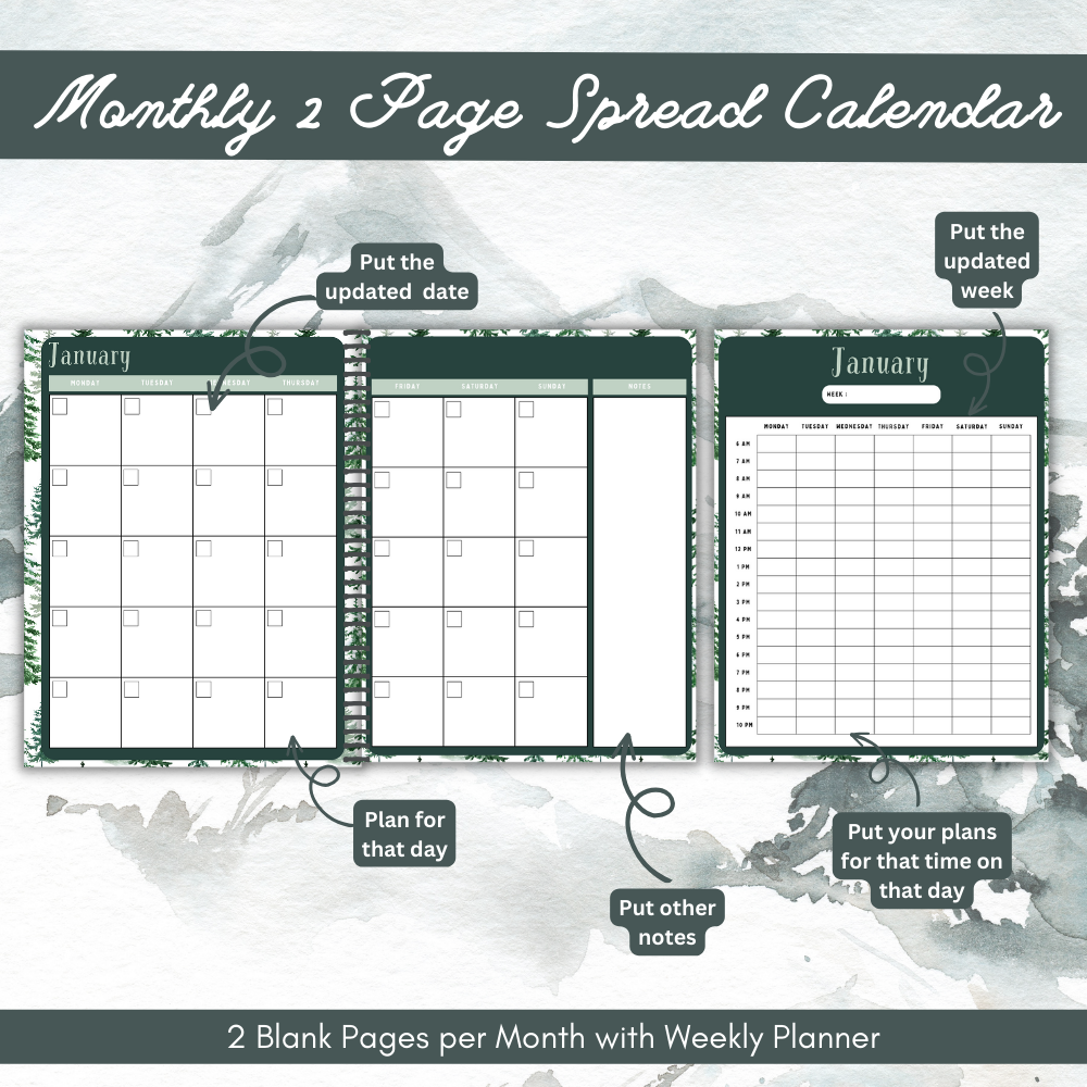 Christmas Printable Planner - Pine