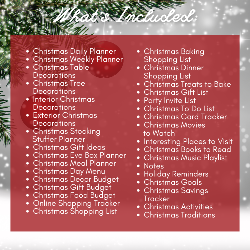 Christmas Printable Planner - Swirl