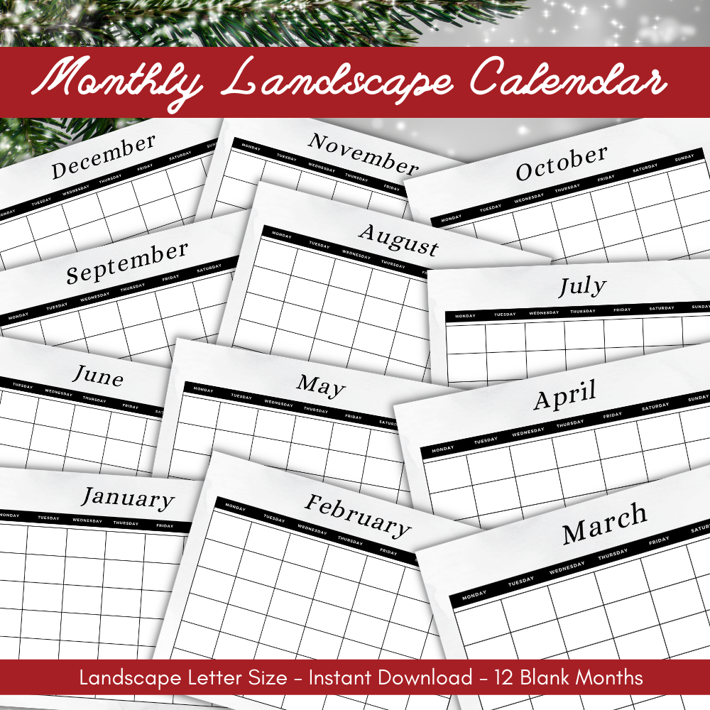 Christmas Printable Planner - Red and White