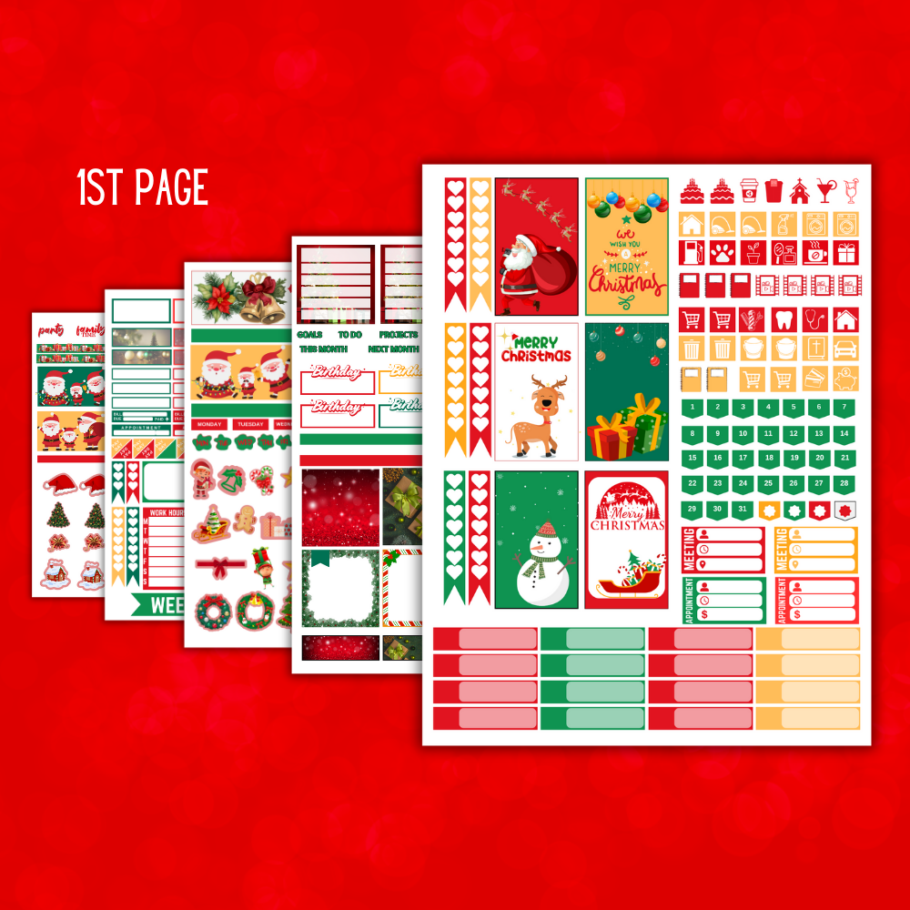 Christmas Printable Planner Stickers