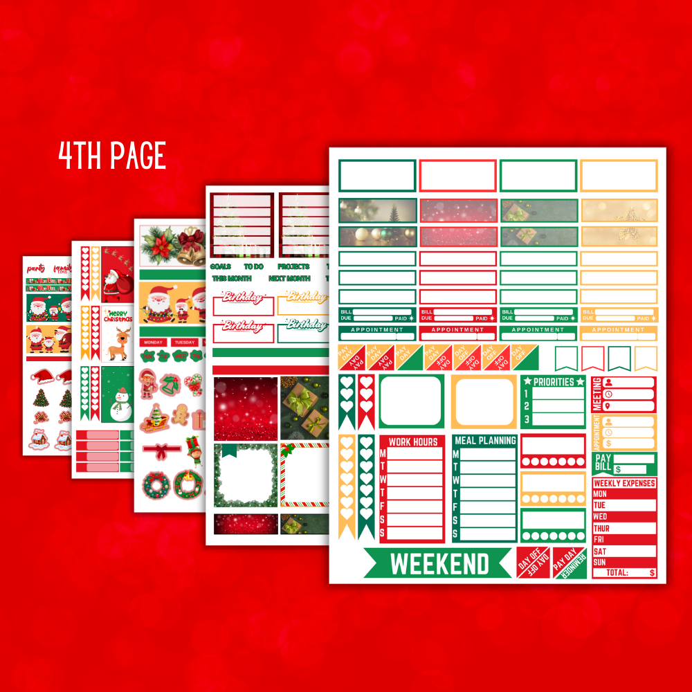 Christmas Printable Planner Stickers