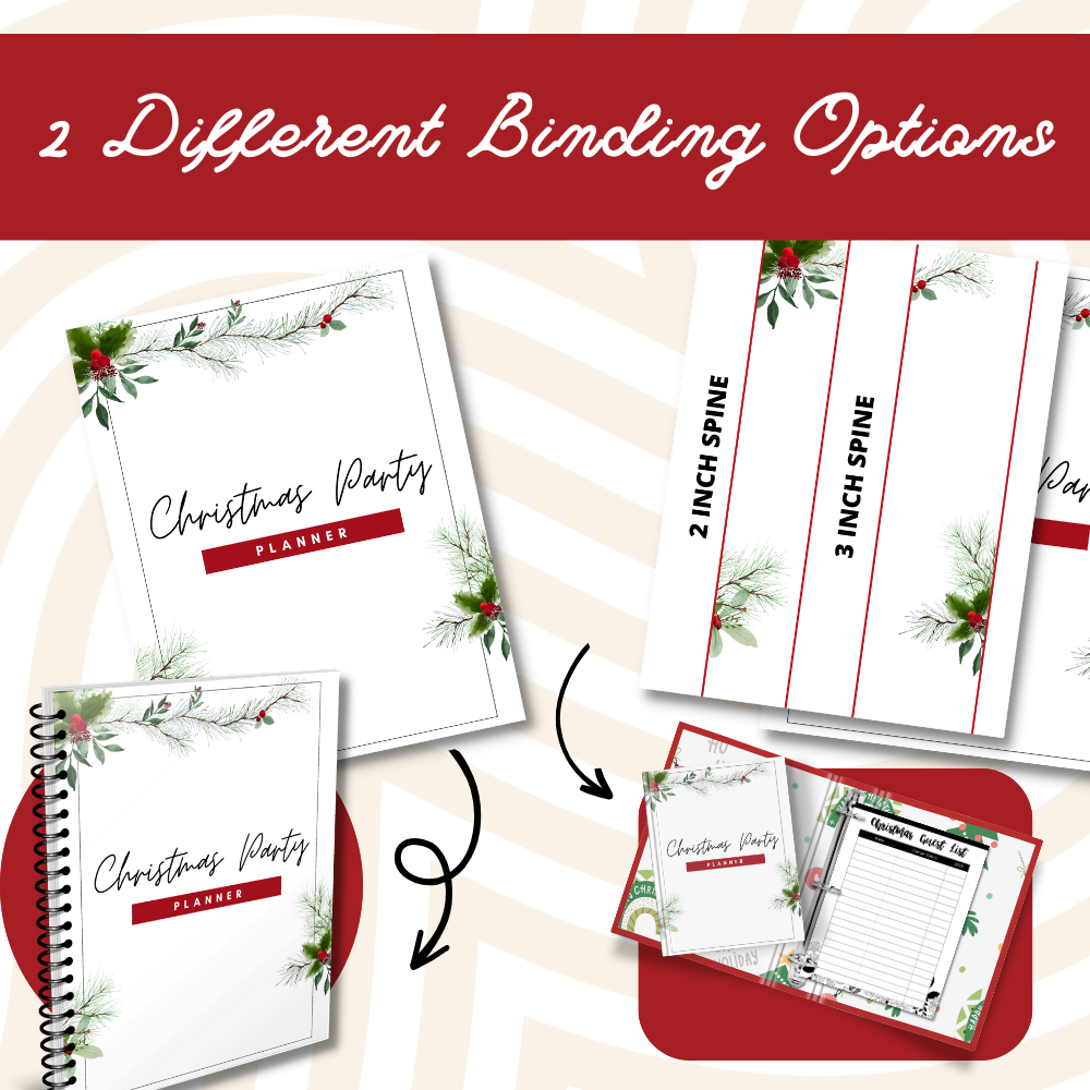 Christmas Printable Planner - Red and White