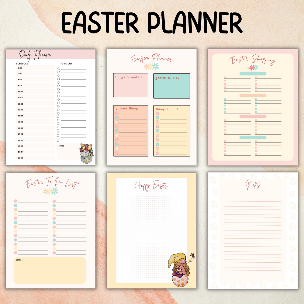 Easter Printable Bundle with Planner