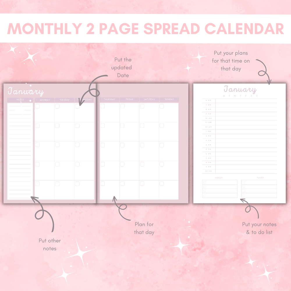 Emergency Printable Planner - Pink