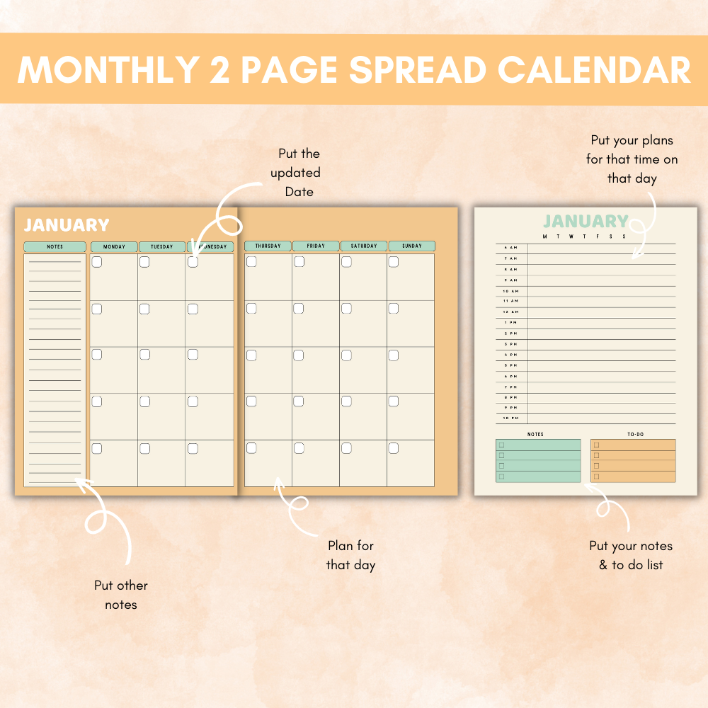 Emergency Printable Planner - Orange & Green