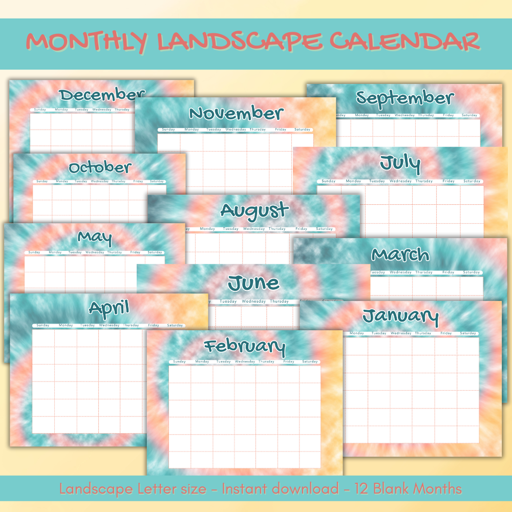 Emergency Printable Planner - Tie Dye