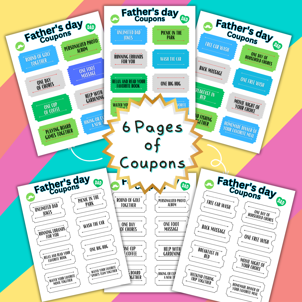 Father's Day Printable Activity Bundle - 20 Pages