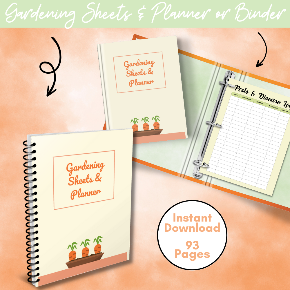 Gardening Printable Planner - Carrot