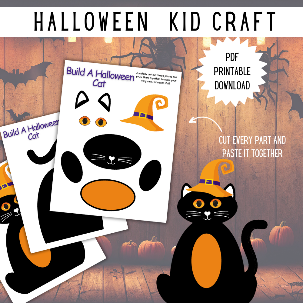 Printable Build a Halloween Cat