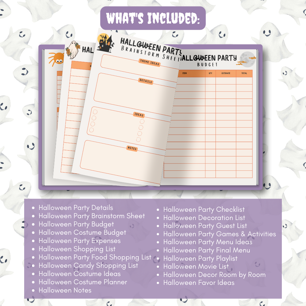 Halloween Party Printable Planner