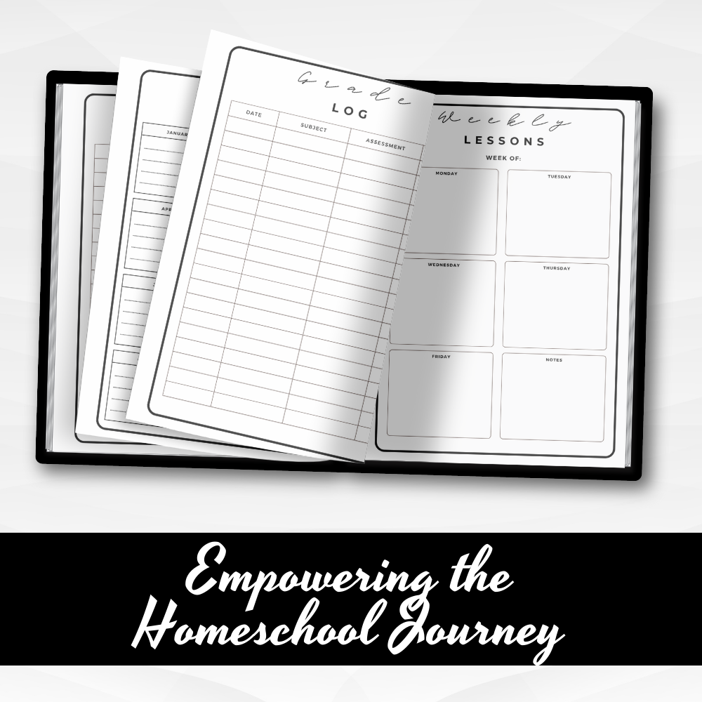 Homeschool Printable Planner - Black & White