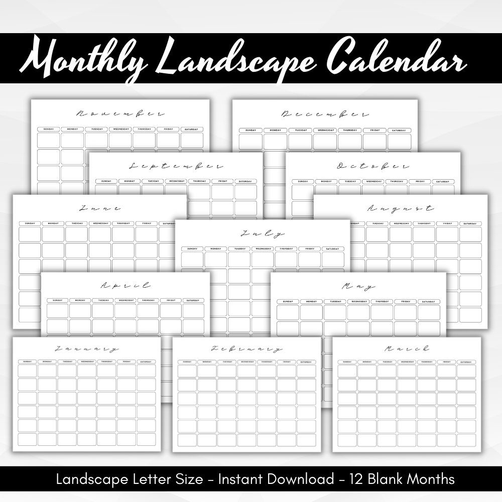 Homeschool Printable Planner - Black & White